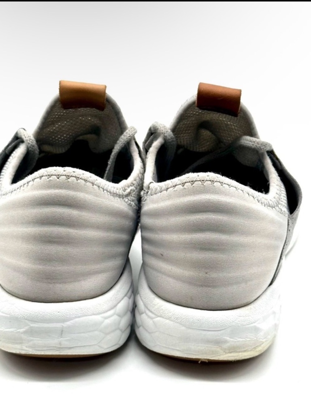 New Balance Light Grey Knit Lace-Up Sneakers - Picture 3 of 6